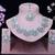 White rhodium premium designer american diamond and stone work necklace set