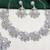 White rhodium premium designer american diamond and stone work necklace set