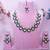 Blue yellow gold premium designer american diamond and stone work necklace set