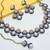 Blue yellow gold premium designer american diamond and stone work necklace set