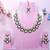 Green yellow gold premium designer american diamond and stone work necklace set