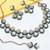 Green yellow gold premium designer american diamond and stone work necklace set