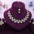 Purple yellow gold premium designer american diamond and stone work necklace set