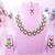 Green yellow gold premium designer american diamond and stone work necklace set
