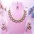Maroon yellow gold premium designer american diamond and stone work necklace set
