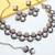 Blue yellow gold premium designer american diamond and stone work necklace set