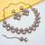 Pink yellow gold premium designer american diamond and stone work necklace set