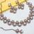 Pink yellow gold premium designer american diamond and stone work necklace set
