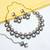Blue yellow gold premium designer american diamond and stone work necklace set