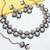 Blue yellow gold premium designer american diamond and stone work necklace set