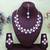 Blue rose gold premium designer american diamond and stone work necklace set