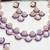 Blue rose gold premium designer american diamond and stone work necklace set