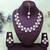 Green rose gold premium designer american diamond and stone work necklace set