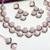 Green rose gold premium designer american diamond and stone work necklace set