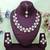 Green rose gold premium designer american diamond and stone work necklace set