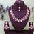 Purple rose gold premium designer american diamond and stone work necklace set