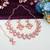 Purple rose gold premium designer american diamond and stone work necklace set