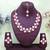 Maroon rose gold premium designer american diamond and stone work necklace set