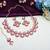 Maroon rose gold premium designer american diamond and stone work necklace set