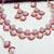 Maroon rose gold premium designer american diamond and stone work necklace set