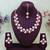 Green rose gold premium designer american diamond and stone work necklace set