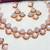 Green rose gold premium designer american diamond and stone work necklace set