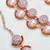 rose gold premium designer american diamond and stone work necklace set