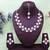 Blue rose gold premium designer american diamond and stone work necklace set