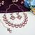 Blue rose gold premium designer american diamond and stone work necklace set