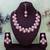 Pink rose gold premium designer american diamond and stone work necklace set
