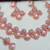 Pink rose gold premium designer american diamond and stone work necklace set