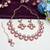 Purple rose gold premium designer american diamond and stone work necklace set