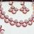 Purple rose gold premium designer american diamond and stone work necklace set