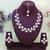 Blue rose gold premium designer american diamond and stone work necklace set