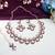Blue rose gold premium designer american diamond and stone work necklace set