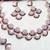 Blue rose gold premium designer american diamond and stone work necklace set
