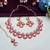 Pink rose gold premium designer american diamond and stone work necklace set