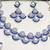 Blue rhodium premium designer american diamond and stone work necklace set