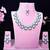 Green rhodium premium designer american diamond and stone work necklace set