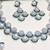 Green rhodium premium designer american diamond and stone work necklace set