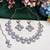Purple rhodium premium designer american diamond and stone work necklace set