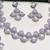 Purple rhodium premium designer american diamond and stone work necklace set