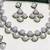 Green rhodium premium designer american diamond and stone work necklace set