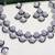 Blue rhodium premium designer american diamond and stone work necklace set