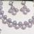 Pink rhodium premium designer american diamond and stone work necklace set