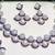 Purple rhodium premium designer american diamond and stone work necklace set