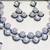Blue rhodium premium designer american diamond and stone work necklace set