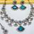 Green yellow gold premium designer american diamond and stone work necklace set