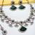 Green yellow gold premium designer american diamond and stone work necklace set