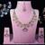 Purple yellow gold premium designer american diamond and stone work necklace set